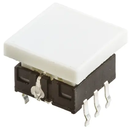 Produktfoto 1 von Würth Elektronik Taster SPST, Lötanschluss 50 mA @ 12 V dc Tastend 4.15mm Taster Klar, 12 x 12mm B. 12mm L. 12mm