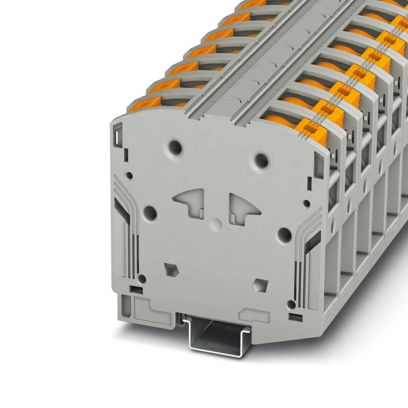 Produktfoto 1 von Phoenix Contact PTPOWER 95 Anschlussklemmenblock DIN-Schiene 1 Grau, 95 mm², 1.5 kV Einsteck-Anschluss IECEx/ATEX