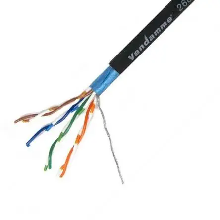 Produktfoto 1 von Van Damme Cat5e Ethernet-Kabel, 100 m, Schwarz Abgeschirmt Geschirmt, Aussen ø 6 mm Außen-ø , Polyvinylchlorid