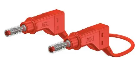 Produktfoto 1 von Staubli Steckverbinder-Messleitung 32A Stecker / Stecker, Rot Polyvinylchlorid-isoliert 500 mm, 600V
