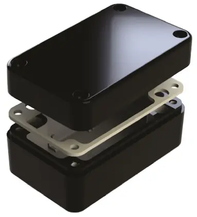 Produktfoto 1 von Deltron 487; Gehäuse; Aluminium; Schwarz IP66 Breite 80 mm Höhe 60 mm Länge 130 mm