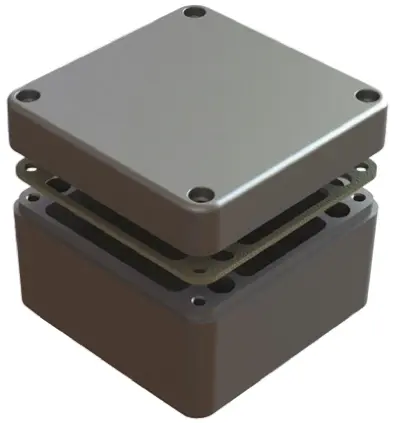 Produktfoto 1 von Deltron 486; Gehäuse; Aluminium; Grau IP68 Breite 120 mm Höhe 80 mm Länge 120 mm