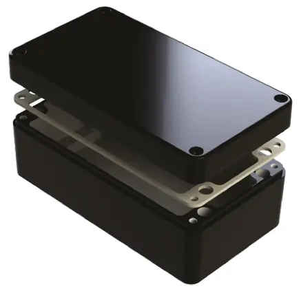 Produktfoto 1 von Deltron 487; Gehäuse; Aluminium; Schwarz IP68 Breite 160 mm Höhe 90 mm Länge 260 mm