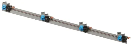 Produktfoto 1 von Legrand, VX Reihe Stromschiene, 1 -phasig, 230 V 63 A, 125 mm Raster, VX Reihe