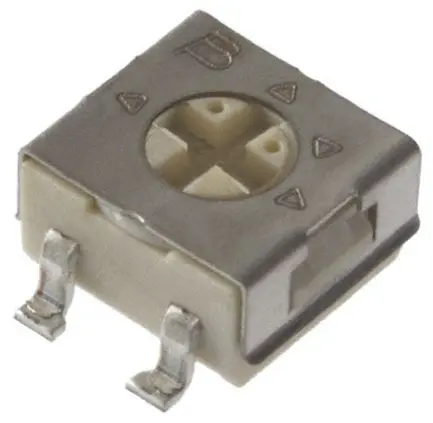 Produktfoto 1 von Bourns 3314 1-Gang Oberfläche Trimm-Potentiometer, Einstellung von oben, 200 Ω, 20 %, 0.25 W, SMD Gull-Wing, L. 5 mm