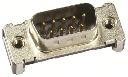 Produktfoto 1 von HARTING D-Sub D-Sub-Steckverbinder DS-1 Gerade, 9-polig 2.74 mm Raster, SMD, mit 4 bis 40 UNC