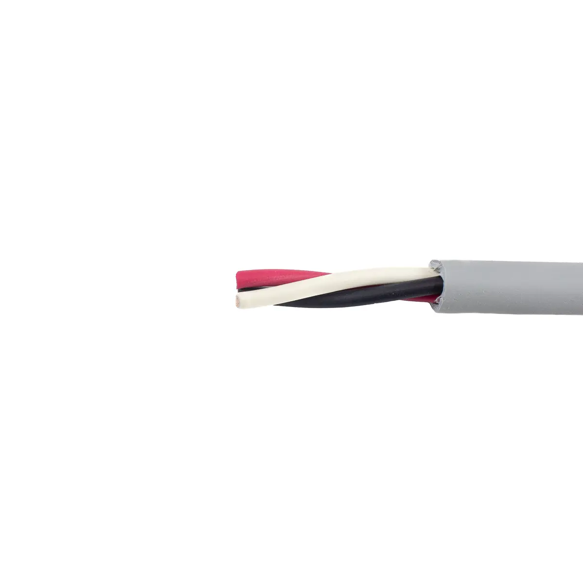 Produktfoto 1 von Alpha Wire ECO Steuerkabel, 3-adrig 0.35mm² 22 AWG Grau Ungeschirmt, 30 m, Modifizierter Polyphenylen-Ether
