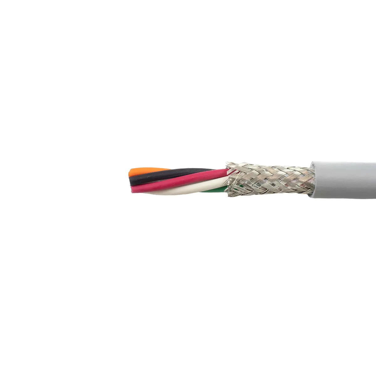 Produktfoto 1 von Alpha Wire ECO Steuerkabel, 5-adrig 0.56mm² 20 AWG Grau Geschirmt, 30 m, Modifizierter Polyphenylen-Ether