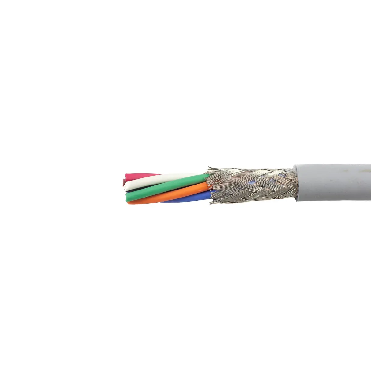 Produktfoto 1 von Alpha Wire ECO Steuerkabel, 7-adrig 1.32mm² 16 AWG Grau Geschirmt, 30 m, Modifizierter Polyphenylen-Ether