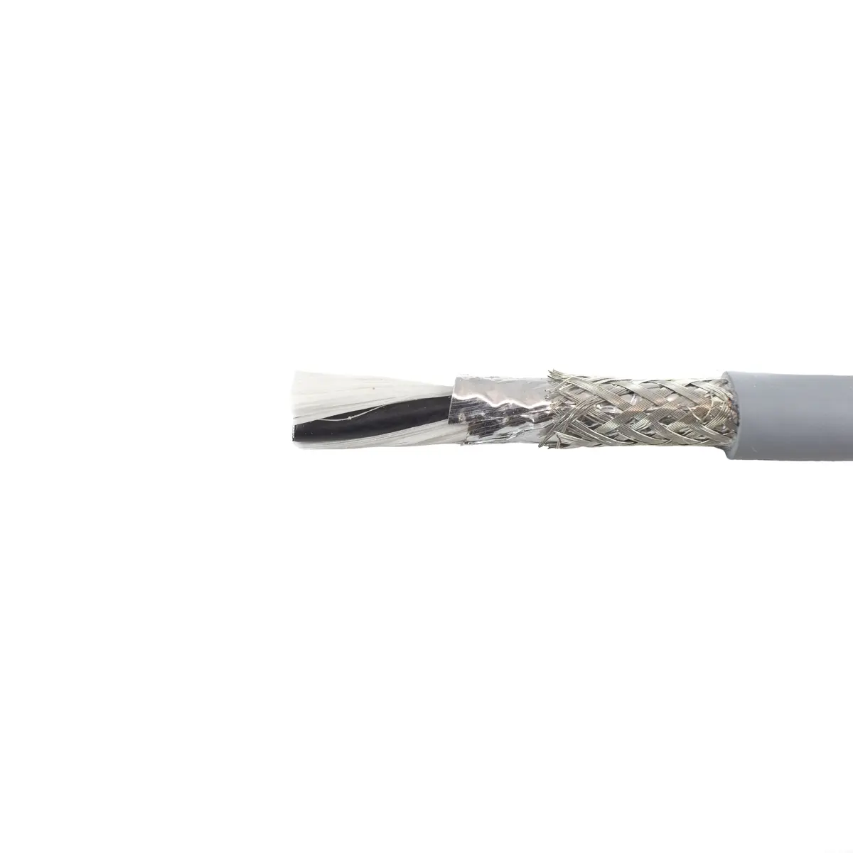 Produktfoto 1 von Alpha Wire ECO Steuerkabel, 2-adrig 0.28mm² 24 AWG Grau Geschirmt, 30 m, Modifizierter Polyphenylen-Ether