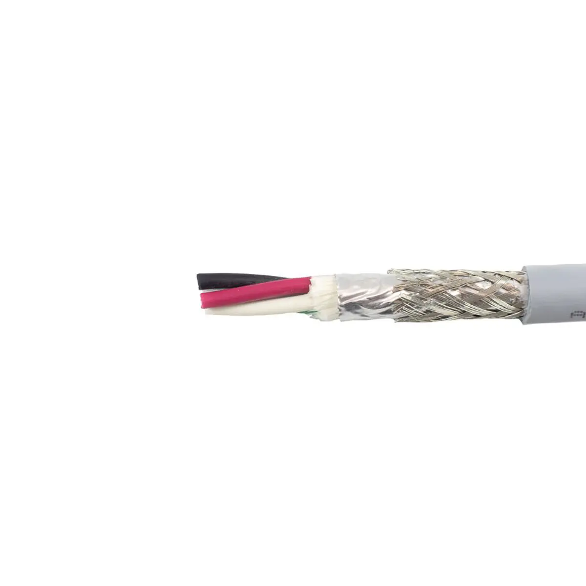 Produktfoto 1 von Alpha Wire ECO Steuerkabel, 4-adrig 0.35mm² 22 AWG schieferfarben Geschirmt, 30 m, Modifizierter Polyphenylen-Ether