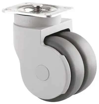Produktfoto 1 von Tente Drehbar Rolle, Rad ø 75 mm, Ges H. 102 mm, Rad B. 25 mm, Thermoplast-Gummi
