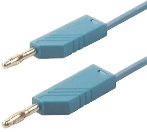 Produktfoto 1 von Hirschmann Test & Measurement Steckverbinder-Messleitung 32A Stecker / Stecker, Blau Polyvinylchlorid-isoliert 2 m, 60 V