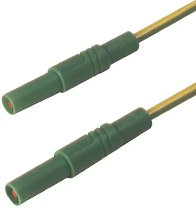 Hirschmann Test & Measurement Steckverbinder-Messleitung 32A Stecker / Stecker, Grün, Gelb Polyvinylchlorid-isoliert 2