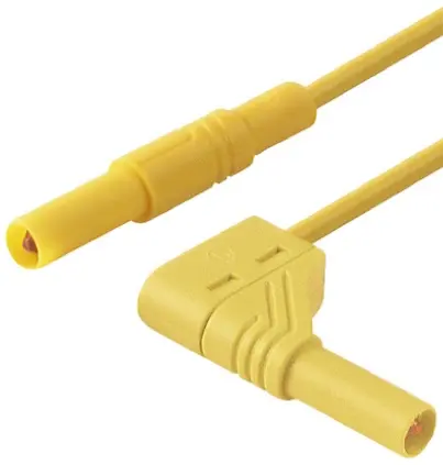 Hirschmann Test & Measurement Steckverbinder-Messleitung 32A Stecker / Stecker, Gelb Polyvinylchlorid-isoliert 1 m, 1000