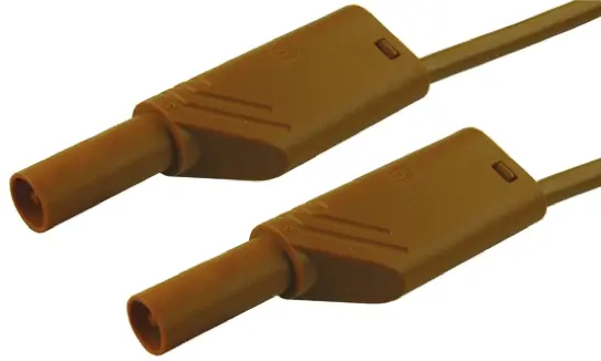 Produktfoto 1 von Hirschmann Test & Measurement Steckverbinder-Messleitung 32A Stecker / Stecker, Braun Polyvinylchlorid-isoliert 2 m,