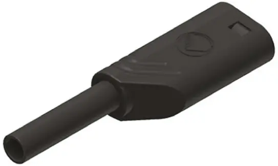 Produktfoto 1 von Hirschmann Test & Measurement 2 mm Stecker Schwarz Bananenstecker, Kontakt Gold, 1000 V Lot