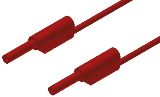 Produktfoto 1 von Hirschmann Test & Measurement Steckverbinder-Messleitung 10A Stecker / Stecker, Rot Polyvinylchlorid-isoliert 500 mm,