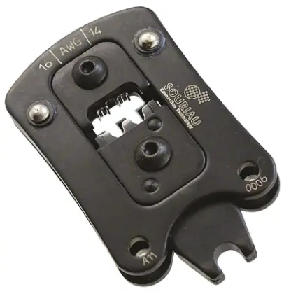 Produktfoto 1 von Souriau Sunbank by Eaton TRIM TRIO Crimpkopf, 1.6 mm Schwarz, Mini-Applikator