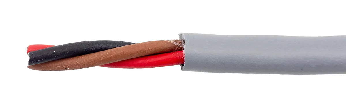 Produktfoto 1 von Alpha Wire ECO Steuerkabel, 2-adrig 14 AWG Grau Ungeschirmt, 30 m, Modifizierter Polyphenylen-Ether