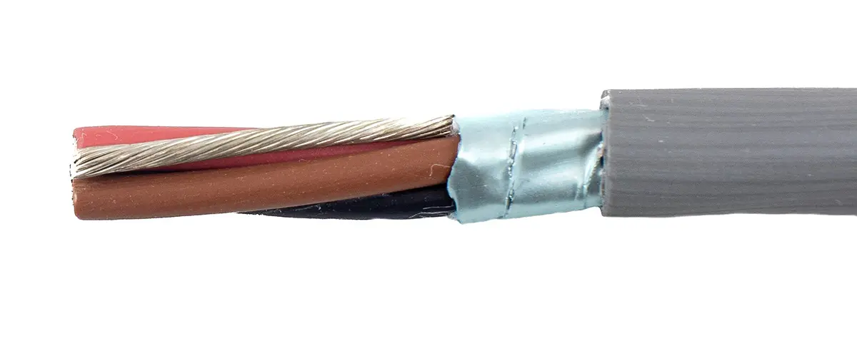 Produktfoto 1 von Alpha Wire ECO Steuerkabel, 3-adrig 0.28mm² 24 AWG Grau Geschirmt, 30 m, Modifizierter Polyphenylen-Ether