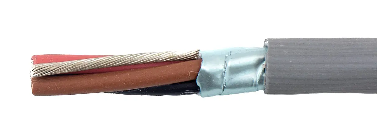 Produktfoto 1 von Alpha Wire ECO Steuerkabel, 3-adrig 0.56mm² 20 AWG Grau Geschirmt, 30 m, Modifizierter Polyphenylen-Ether
