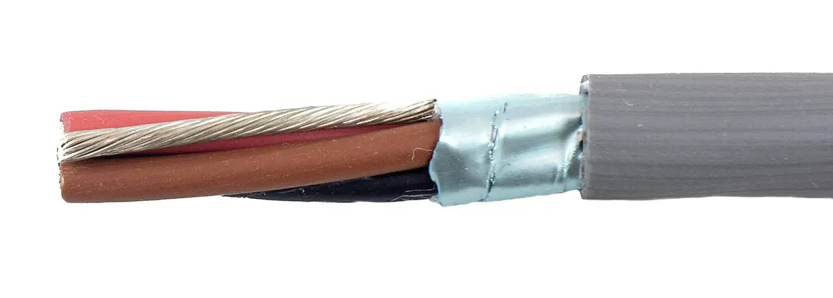 Produktfoto 1 von Alpha Wire ECO Steuerkabel, 3-adrig 0.81mm² 18 AWG Grau Geschirmt, 30 m, Modifizierter Polyphenylen-Ether