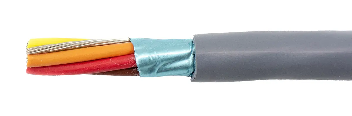 Produktfoto 1 von Alpha Wire ECO Steuerkabel, 5-adrig 18 AWG Grau Geschirmt, 30 m, Modifizierter Polyphenylen-Ether