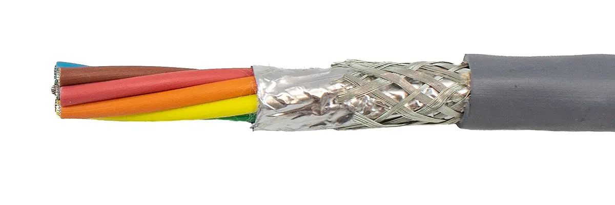 Produktfoto 1 von Alpha Wire ECO Steuerkabel, 7-adrig 0.28mm² 24 AWG Grau Geschirmt, 30 m, Modifizierter Polyphenylen-Ether