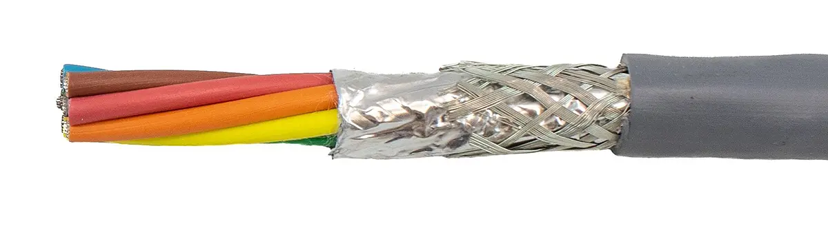 Produktfoto 1 von Alpha Wire CY Steuerkabel, 7-adrig 2mm² 14 AWG, 30 m Grau Geschirmt, Modifizierter Polyphenylen-Ether