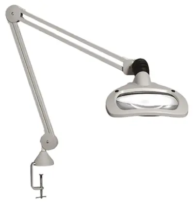 Produktfoto 1 von Luxo LED Lupenleuchte Tischleuchte, 175 x 108 mm Linse, 6 W / 18 V, Reichweite 1.36 m, Typ C, 3-polig (Global)