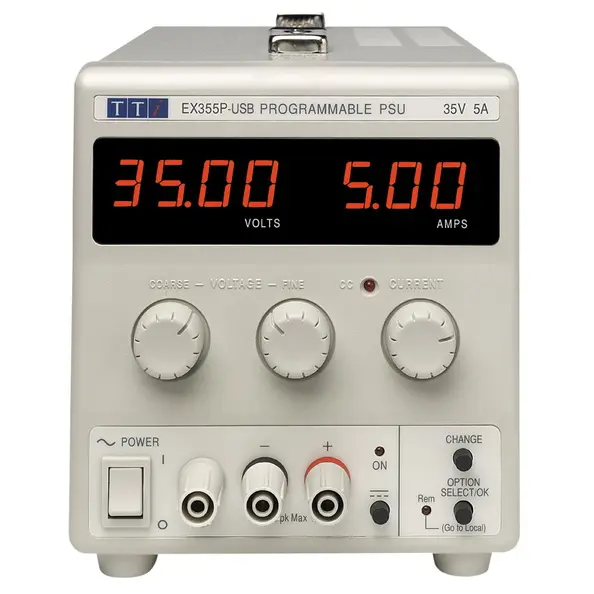 Produktfoto 1 von Aim-TTi EX355P-USB Digital Labornetzgerät 175W, 0 → 35V / 0 → 5A, DKD/DAkkS-kalibriert
