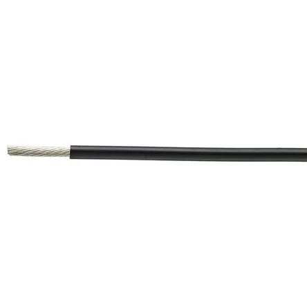 Produktfoto 1 von TE Connectivity Einzeladerleitung 0,24 mm², 24 AWG 100m Schwarz Polyester isoliert Ø 0.89mm 19/36 Litzen