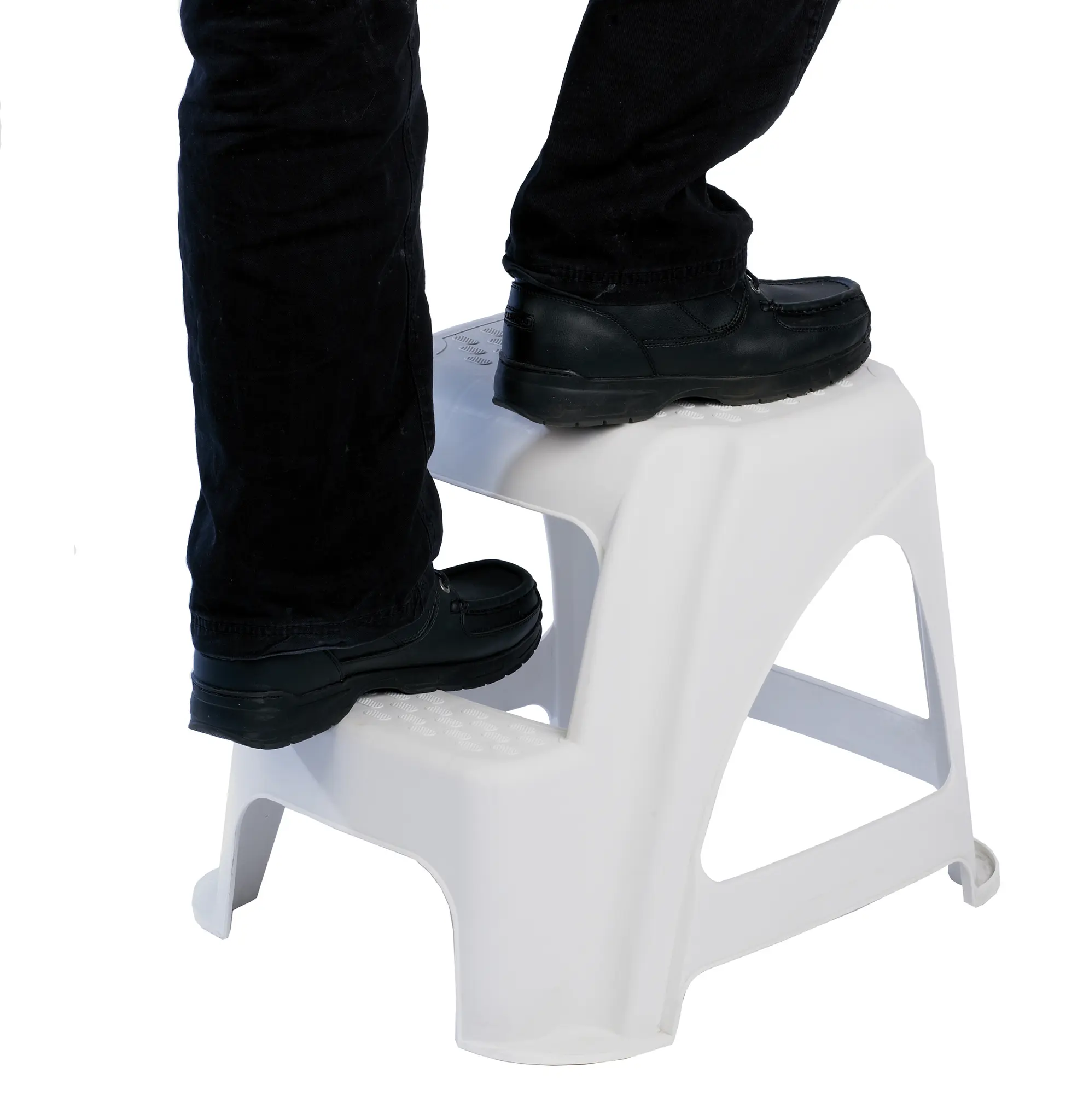 Produktfoto 1 von RS PRO Trittstufe 2 Stufen H.= 0.4m L.= 0.4 m Kunststoff Grau 1.8 kg