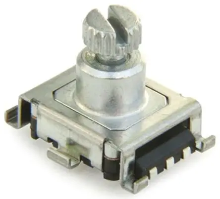 Produktfoto 1 von Bourns Drehgeber 15 Impulse/Umdrehung Impulse/U Inkrementalgeber, mit 6 mm, Rändelschaft, Digital Rechteck-Signal,