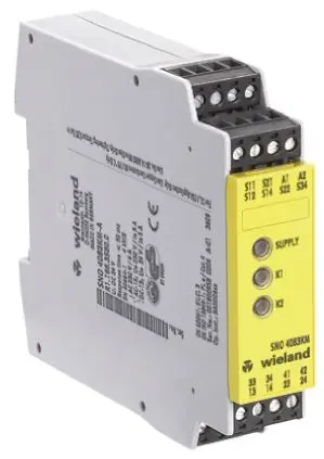 Produktfoto 1 von Wieland SNO 4083 Sicherheitsrelais, 115 → 230V ac, 2-Kanal, 3 Sicherheitskontakte Sicherheitsüberwachung, 4 ISO