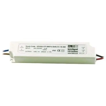 Produktfoto 1 von Intelligent LED Solutions LED-Treiber, 18 W 180V, 264 V LED-Treiber 350mA, Ausgang 48V, 6 V