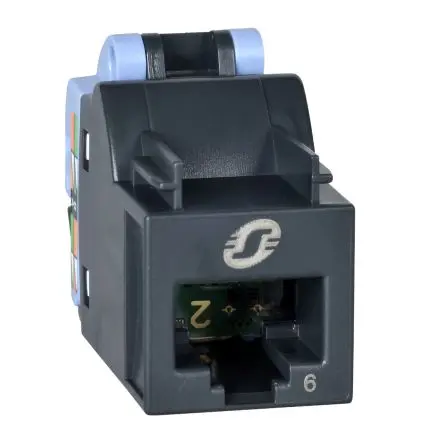 Produktfoto 1 von Schneider Electric Actassi Buchse Kat. 6 RJ45-Steckverbinder, 1-Port 8-polig U/UTP Kabel Gerade