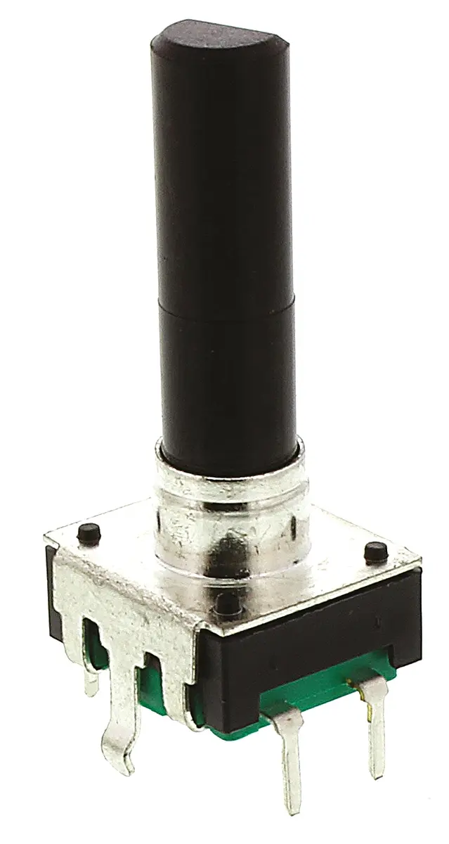 Produktfoto 1 von Bourns Drehgeber 24 Impulse/Umdrehung Impulse/U Inkrementalgeber, mit 6 mm, Flachschaft, Digital Rechteck-Signal,