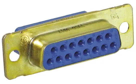 Produktfoto 1 von TE Connectivity M24308/2-2Z D-Sub-Steckverbinder DS-2 Gerade, 15-polig, Kabel Buchse
