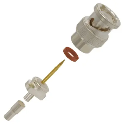 Produktfoto 1 von TE Connectivity BNC Stecker Koaxialsteckverbinder BNC-Steckverbinder, Kabel, 50 Ω Crimpbefestigung, Standard, Gerade