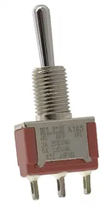 Produktfoto 1 von TE Connectivity Panel Kippschalter 1-poliger Umschalter, Ein-Aus-Ein, 28 V dc, 125 V ac, 5A, Lot