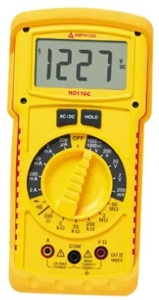 Produktfoto 1 von Amprobe HD110C HD110C Tragbar Digital Multimeter Echteffektivwert, CAT IV 1000 V ac / 2 A 2 A, 20 mΩ
