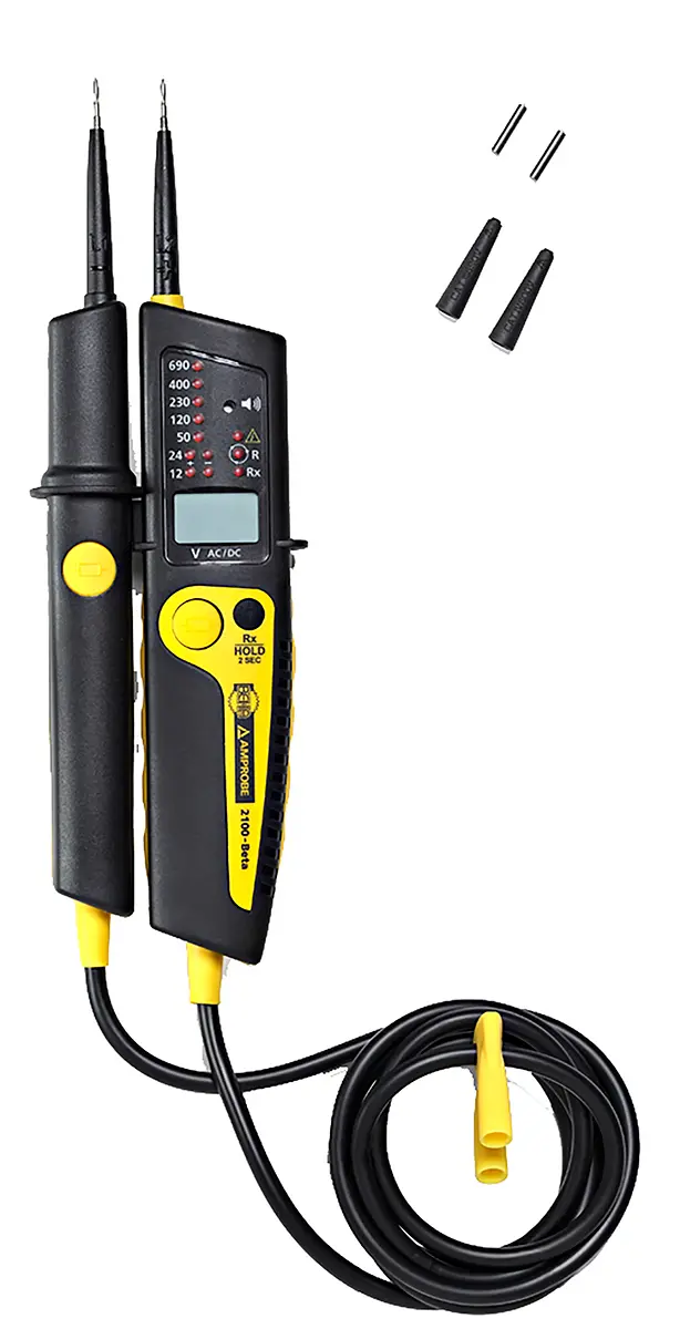Produktfoto 1 von Beha-Amprobe 2100-BETA LED Spannungsprüfer mit Durchgangsprüfung, CAT III 690V