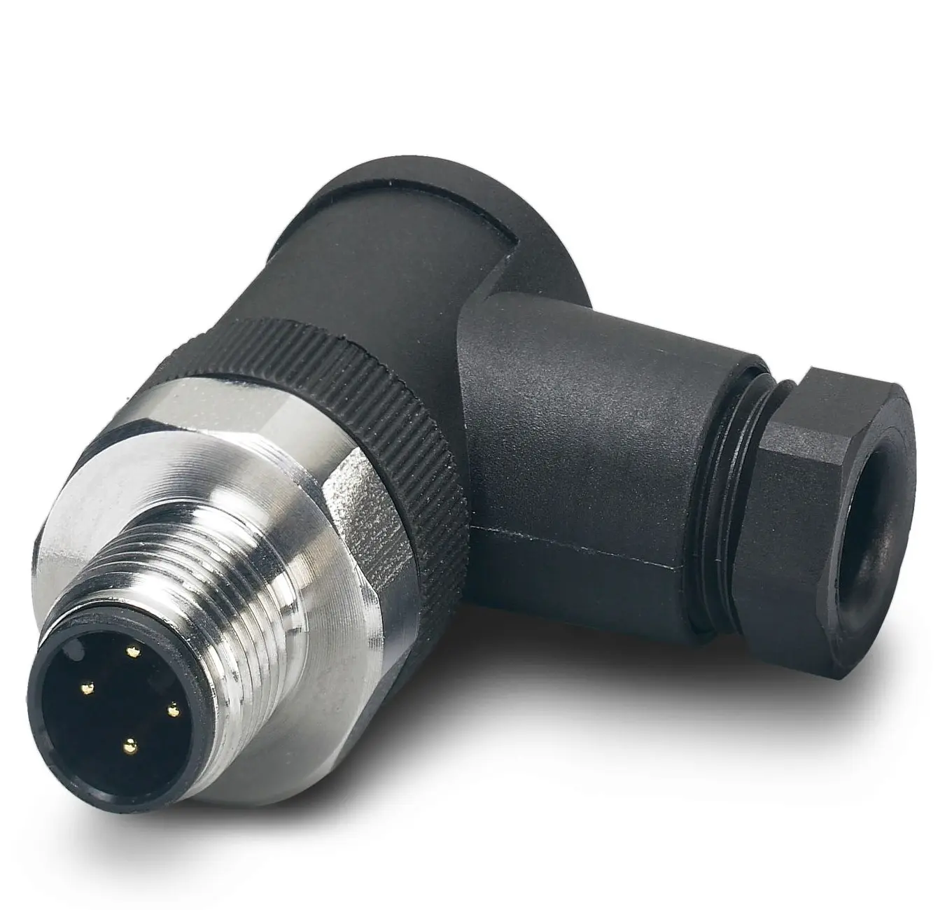 Produktfoto 1 von Phoenix Contact SACC M12 M12 Rundsteckverbinder Stecker 4-polig Stecker 4A Kabel IP65, IP40, IP69K
