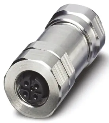 Produktfoto 1 von Phoenix Contact SACC M12 M12 Rundsteckverbinder Buchse 5-polig Buchse 4A Kabel IP65, IP67, IP69K