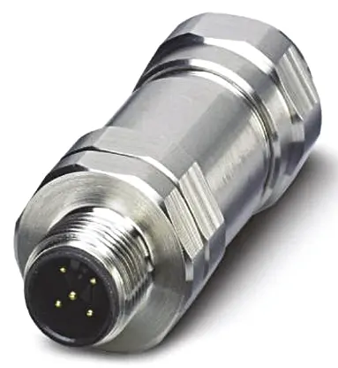 Produktfoto 1 von Phoenix Contact SACC M12 M12 Rundsteckverbinder Stecker 5-polig Stecker 4A Kabel IP65, IP40, IP69K