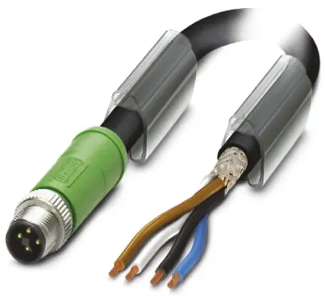 Produktfoto 1 von Phoenix Contact SAC-4P-MST/ 1.5-PUR SH SCO, 4-polig Sensor-Betätigungselementkabel, Gerade Stecker 4 / Nicht