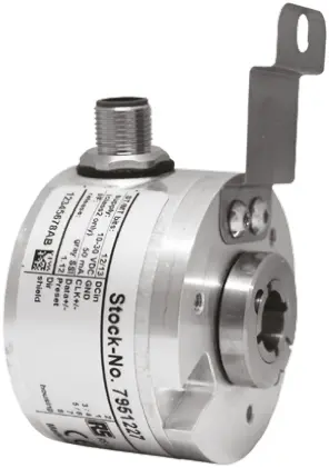 Produktfoto 1 von RS PRO Absolutwertgeber Absolut, 6000U/min, 10 → 32 V dc, Gray Hohlwelle mit Ø 12mm Schaft