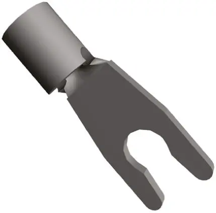 Produktfoto 1 von TE Connectivity Solistrand Unisoliert Gabelkabelschuh B. 5.16mm, M2.5 22 AWG 16 AWG